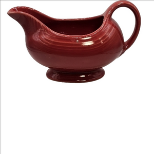 Red Ceramic Gravy Boat